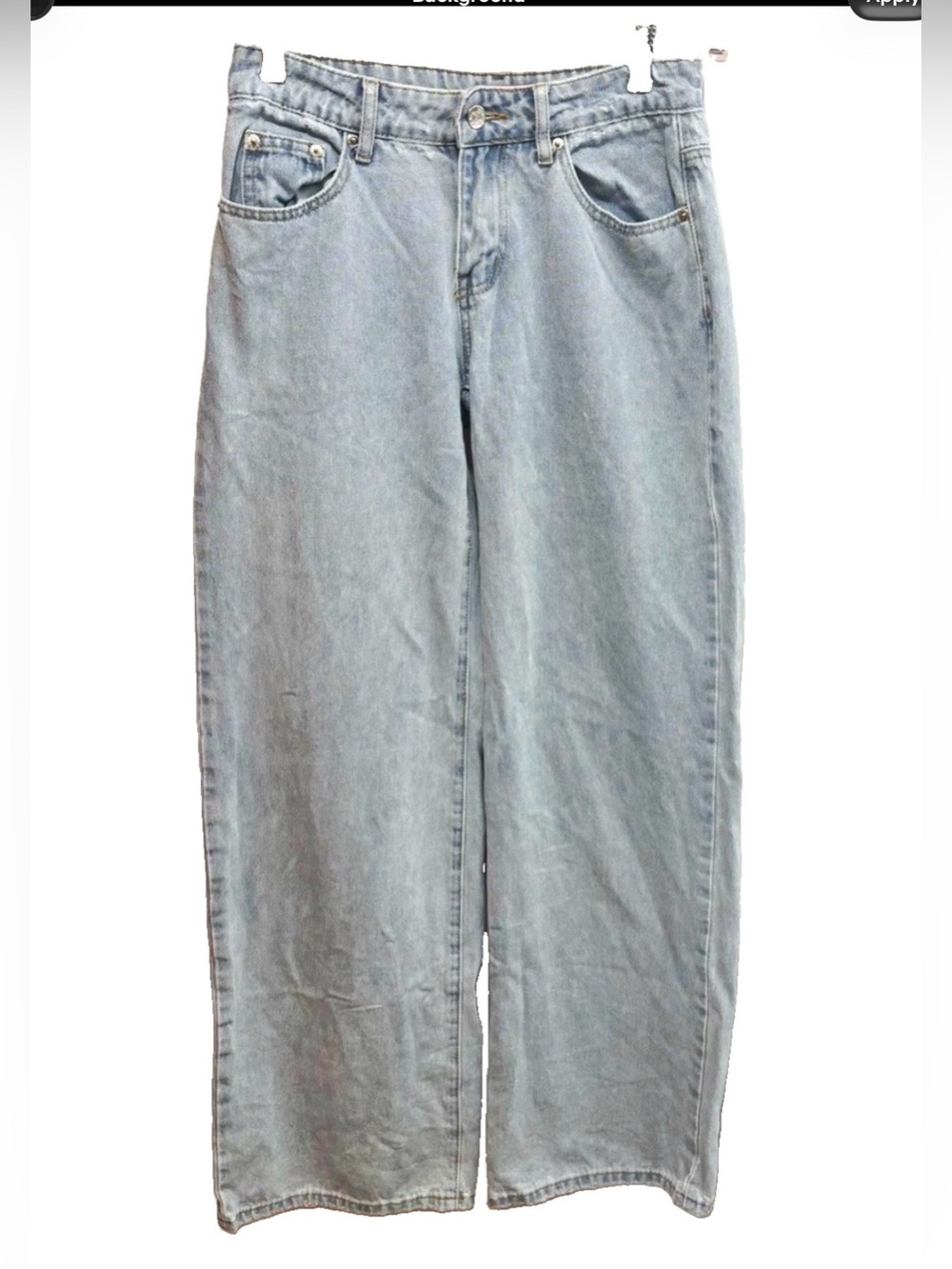 Light Wash Women's wide leg embroidered Jeans